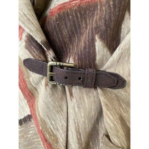 Ralph Lauren Jeans Geometric Lightweight Jacket Blazer Knit Cotton Brown… - Picture 4 of 5